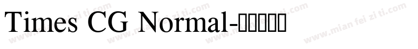 Times CG Normal字体转换